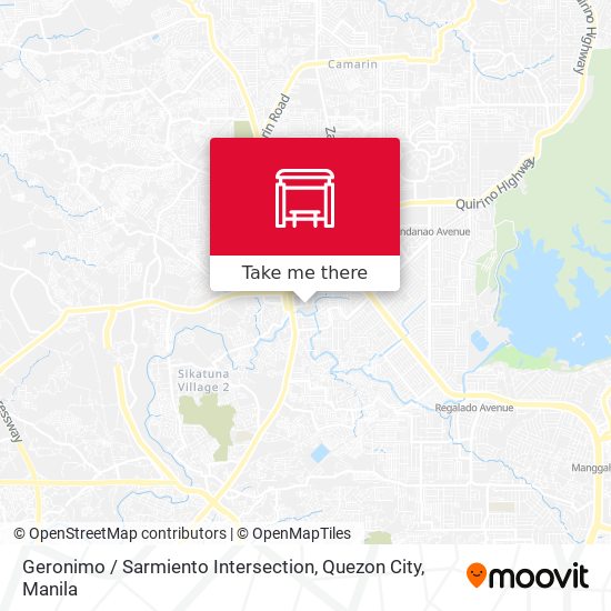 Geronimo / Sarmiento Intersection, Quezon City map