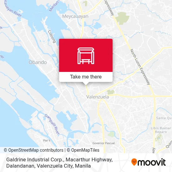 Galdrine Industrial Corp., Macarthur Highway, Dalandanan, Valenzuela City map