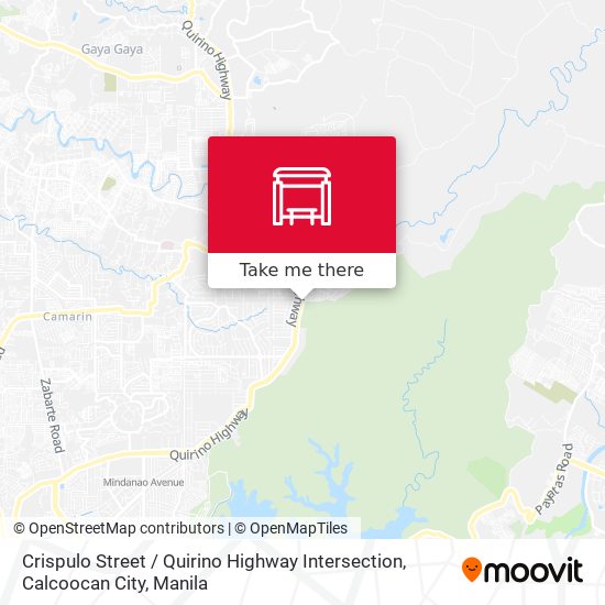 Crispulo Street / Quirino Highway Intersection, Calcoocan City map