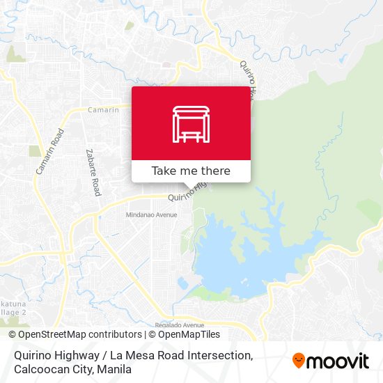 Quirino Highway / La Mesa Road Intersection, Calcoocan City map