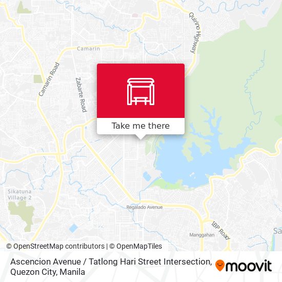 Ascencion Avenue / Tatlong Hari Street Intersection, Quezon City map