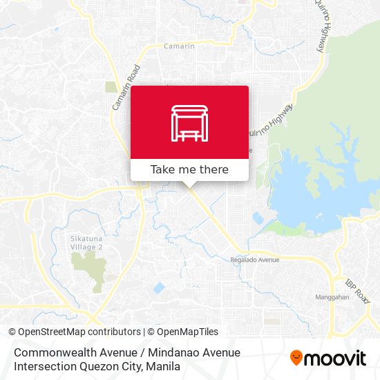 Commonwealth Avenue / Mindanao Avenue Intersection Quezon City map