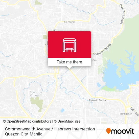 Commonwealth Avenue / Hebrews Intersection Quezon City map