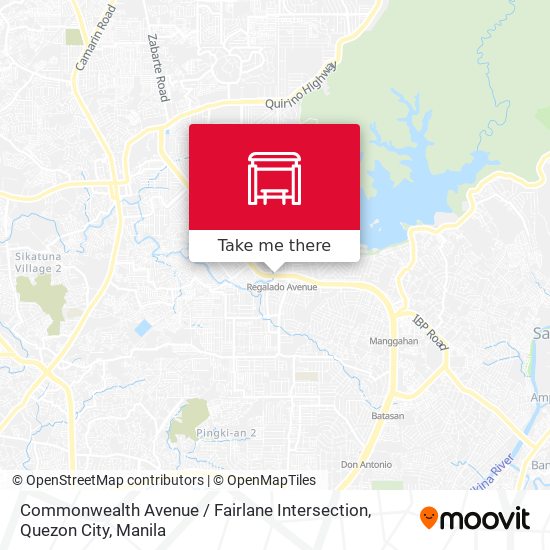 Commonwealth Avenue / Fairlane Intersection, Quezon City map