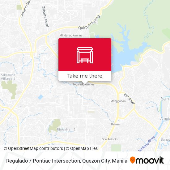Regalado / Pontiac Intersection, Quezon City map