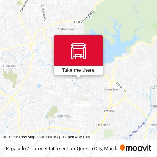 Regalado / Coronet Intersection, Quezon City map