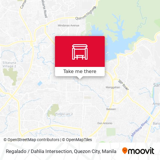 Regalado / Dahlia Intersection, Quezon City map