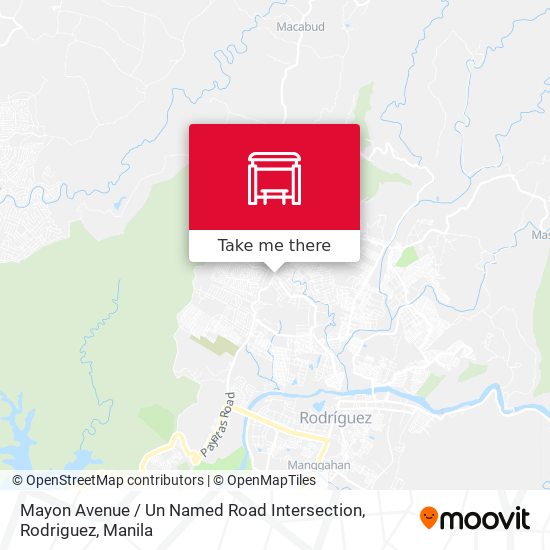 Mayon Avenue / Un Named Road Intersection, Rodriguez map