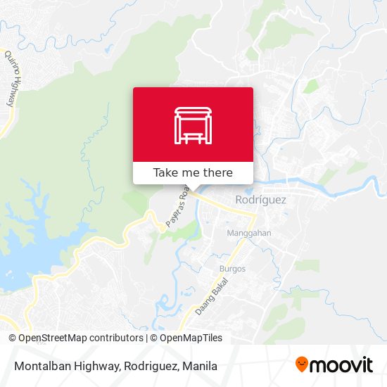 Montalban Highway, Rodriguez map