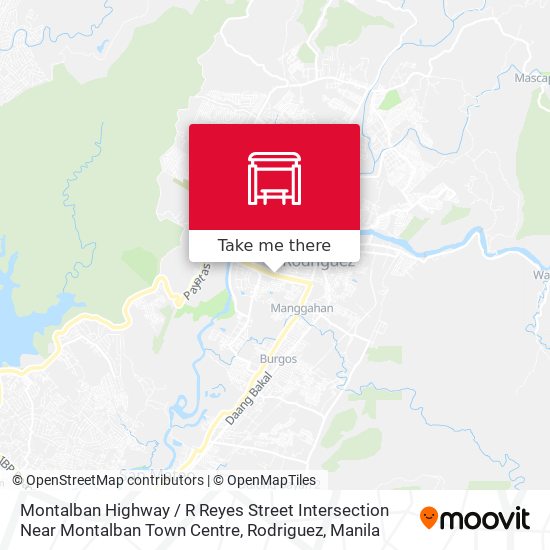 Montalban Highway / R Reyes Street Intersection Near Montalban Town Centre, Rodriguez map