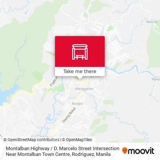 Montalban Highway / D. Marcelo Street Intersection Near Montalban Town Centre, Rodriguez map