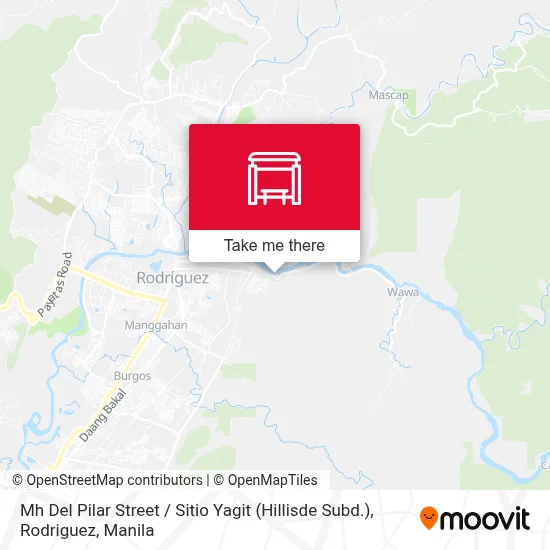 Mh Del Pilar Street / Sitio Yagit (Hillisde Subd.), Rodriguez map