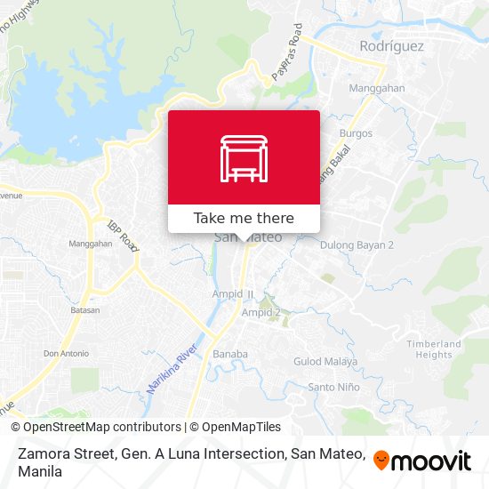 Zamora Street, Gen. A Luna Intersection, San Mateo map