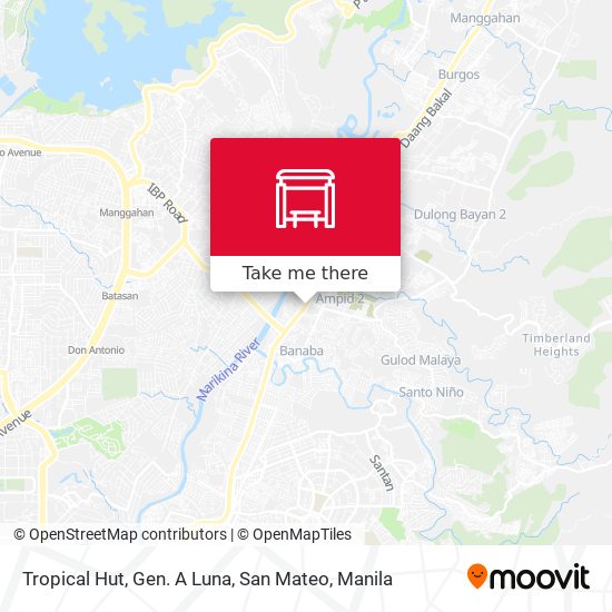 Tropical Hut, Gen. A Luna, San Mateo map