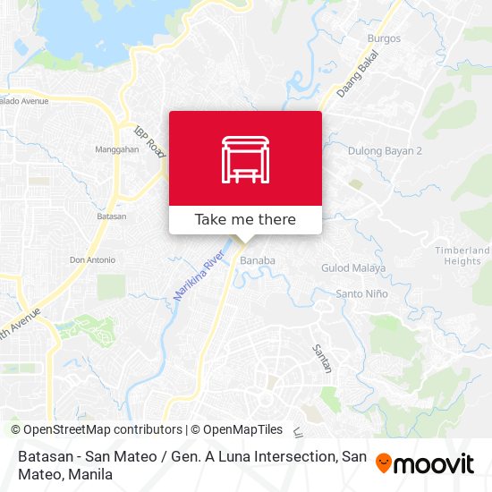 Batasan - San Mateo / Gen. A Luna Intersection, San Mateo map