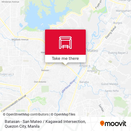 Batasan - San Mateo / Kagawad Intersection, Quezon City map