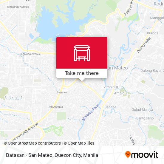 Batasan - San Mateo, Quezon City map