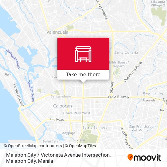 Malabon City / Victoneta Avenue Intersection, Malabon City map