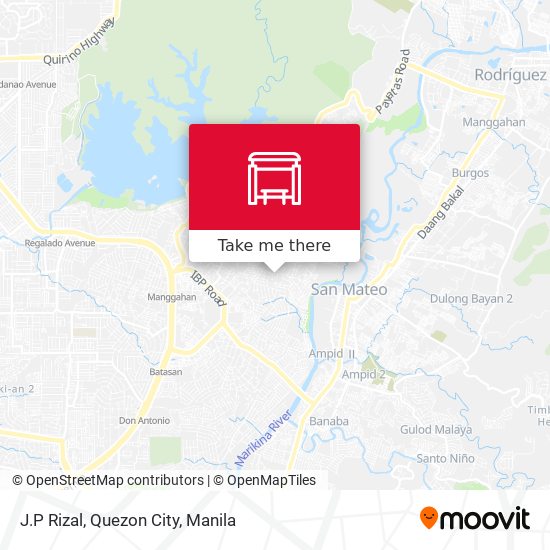 J.P Rizal, Quezon City map