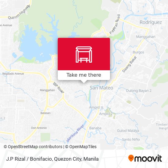 J.P Rizal / Bonifacio, Quezon City map