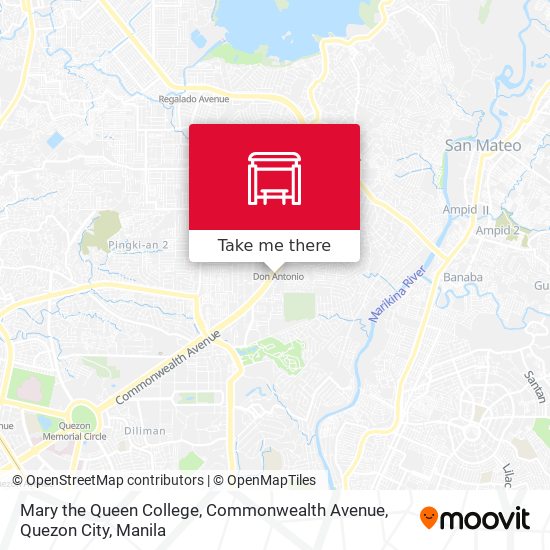 Mary the Queen College, Commonwealth Avenue, Quezon City map