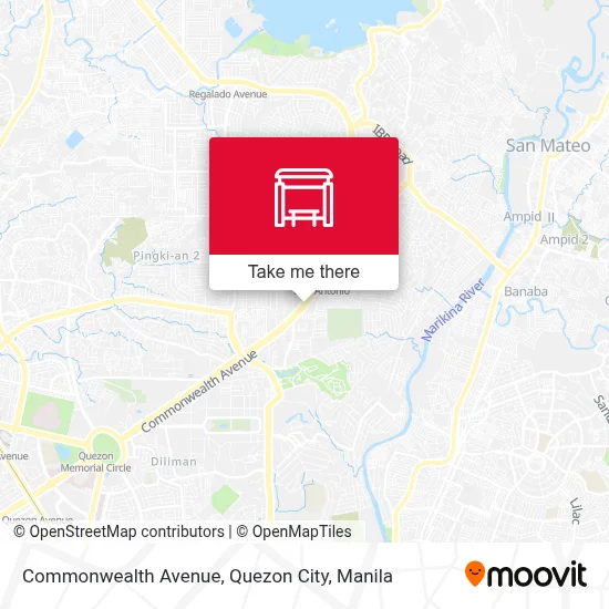 Commonwealth Avenue, Quezon City map