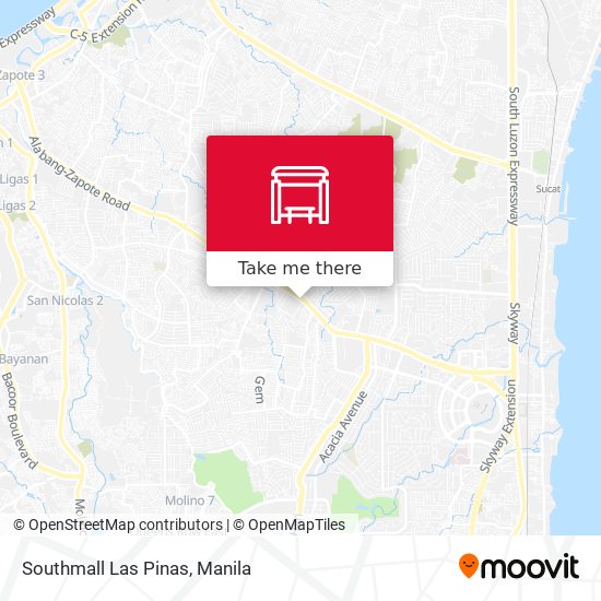 Southmall Las Pinas map