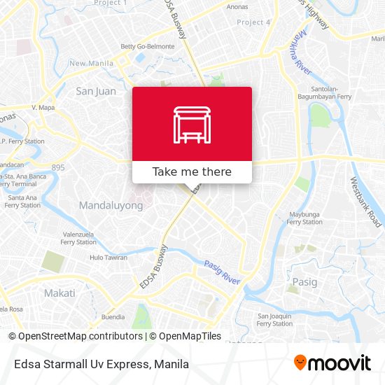 Edsa Starmall Uv Express map