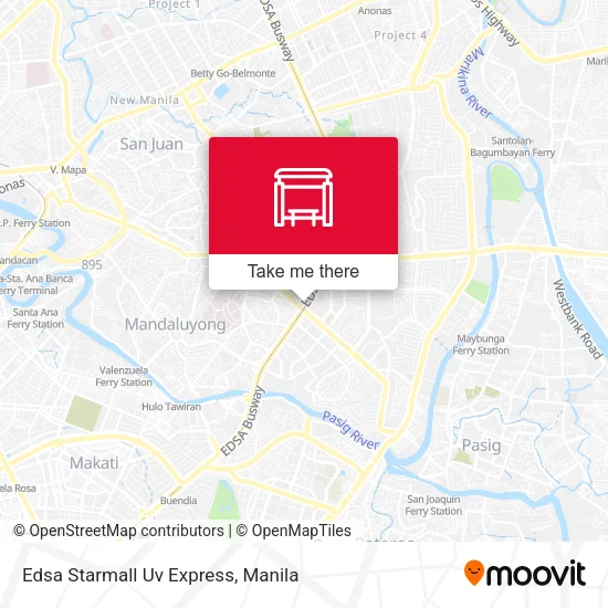 Edsa Starmall Uv Express map