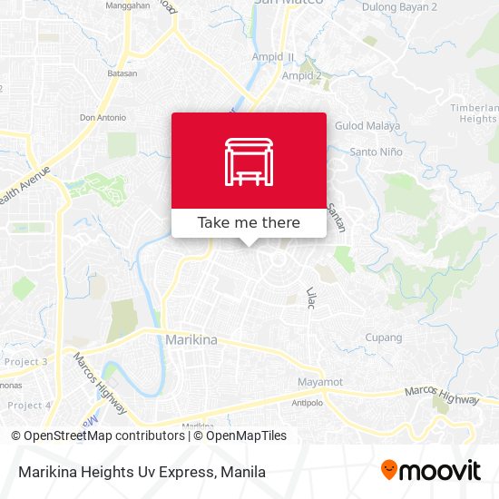 Marikina Heights Uv Express map