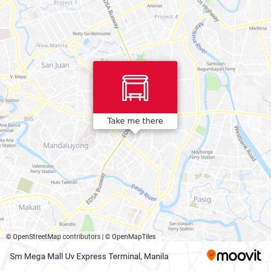 Sm Mega Mall Uv Express Terminal map
