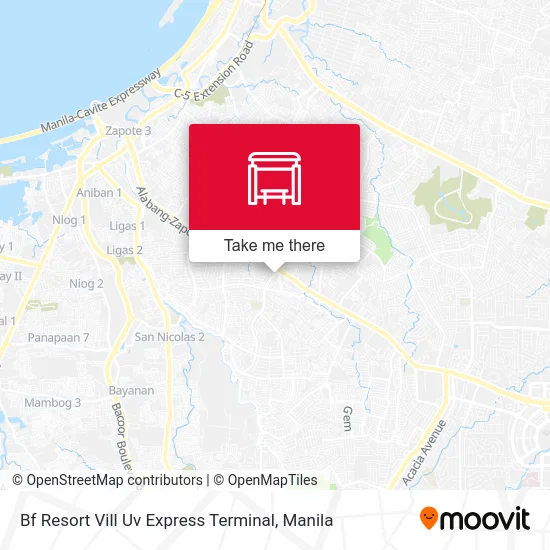 Bf Resort Vill Uv Express Terminal map