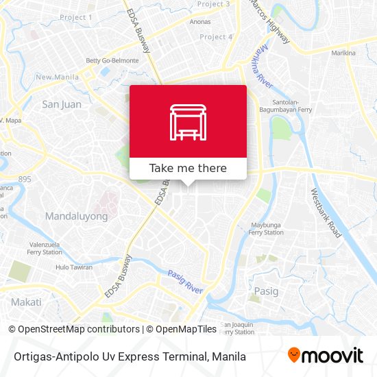 Ortigas-Antipolo Uv Express Terminal map