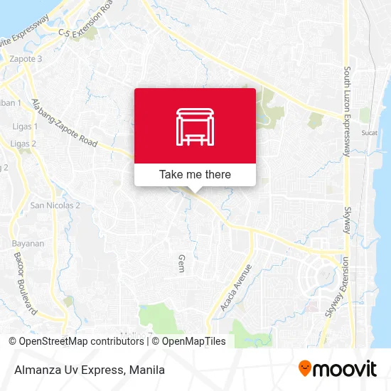 Almanza Uv Express map