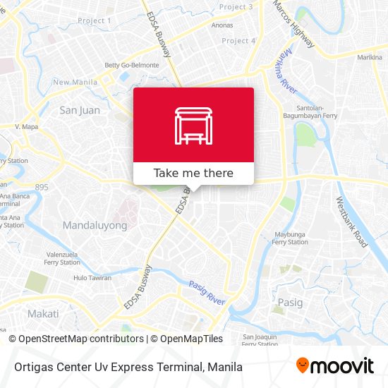 Ortigas Center Uv Express Terminal map