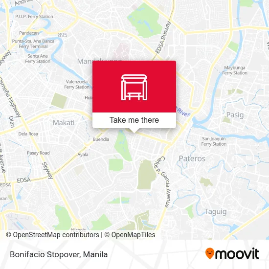 Bonifacio Stopover map