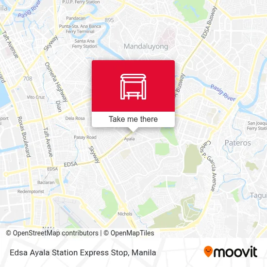 Edsa Ayala Station Express Stop map