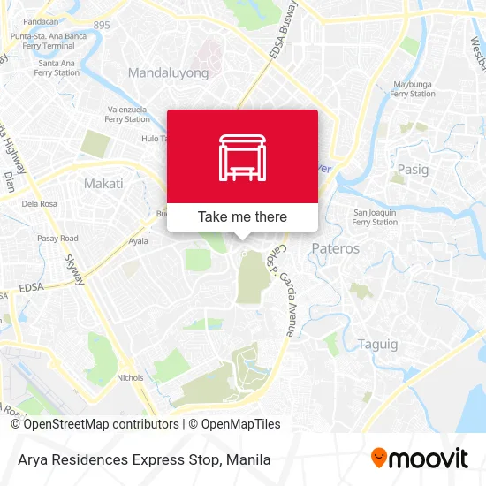 Arya Residences Express Stop map