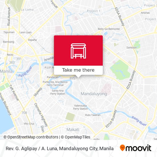 Rev. G. Aglipay / A. Luna, Mandaluyong City map