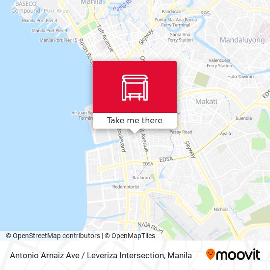 Antonio Arnaiz Ave / Leveriza Intersection map