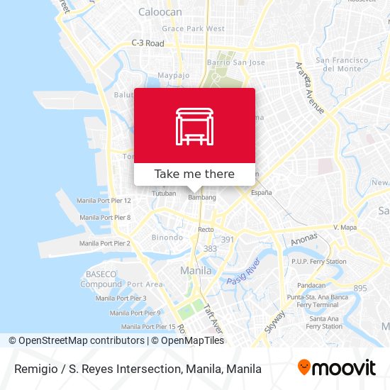 Remigio / S. Reyes Intersection, Manila map
