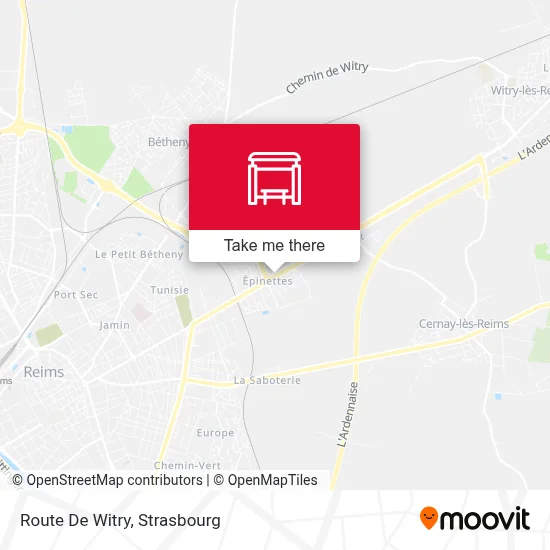 Route De Witry map