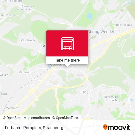 Forbach - Pompiers map