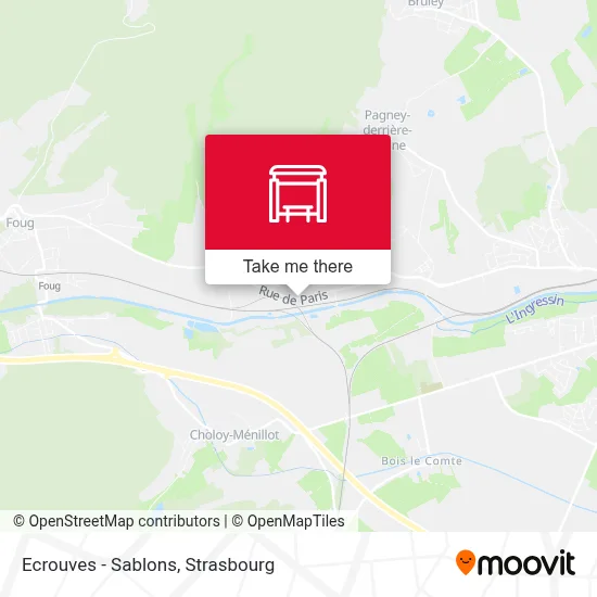 Ecrouves - Sablons map