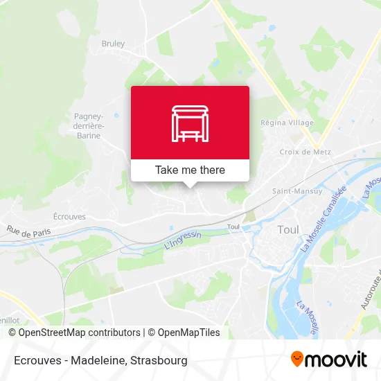 Ecrouves - Madeleine map