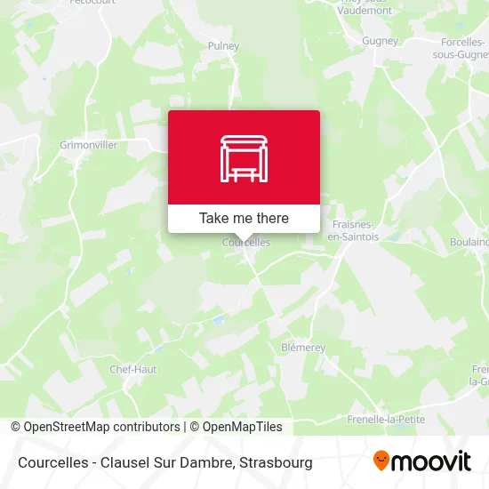 Courcelles - Clausel Sur Dambre map