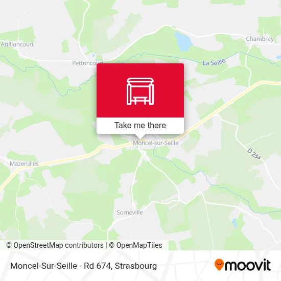 Moncel-Sur-Seille - Rd 674 map