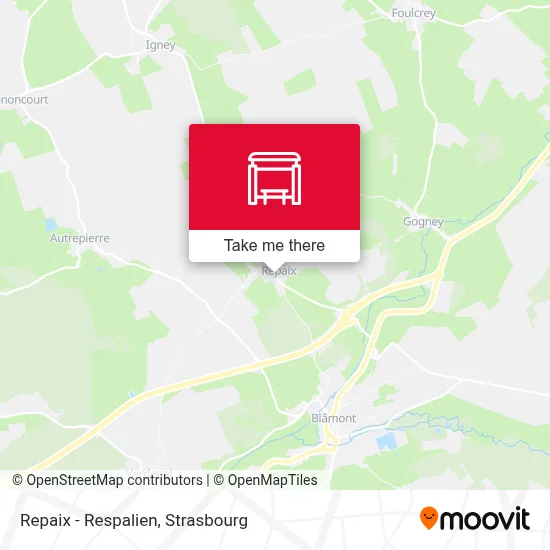 Repaix - Respalien map