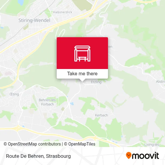 Route De Behren map