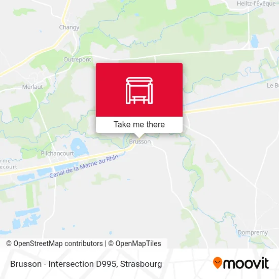 Brusson - Intersection D995 map